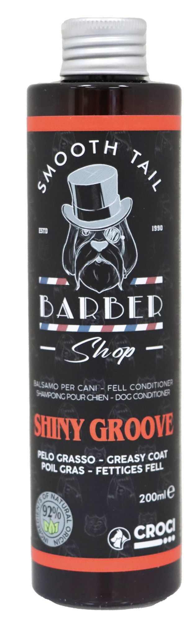 Croci - Shampoing BARBERSHOP Shiny Groove Poils Gras pour Chien - 200ml Image num&eacute;ro 1