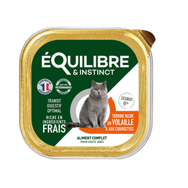 Équilibre & Instinct - Pâtée à la Volaille et Courgettes pour Chat Senior - 85g