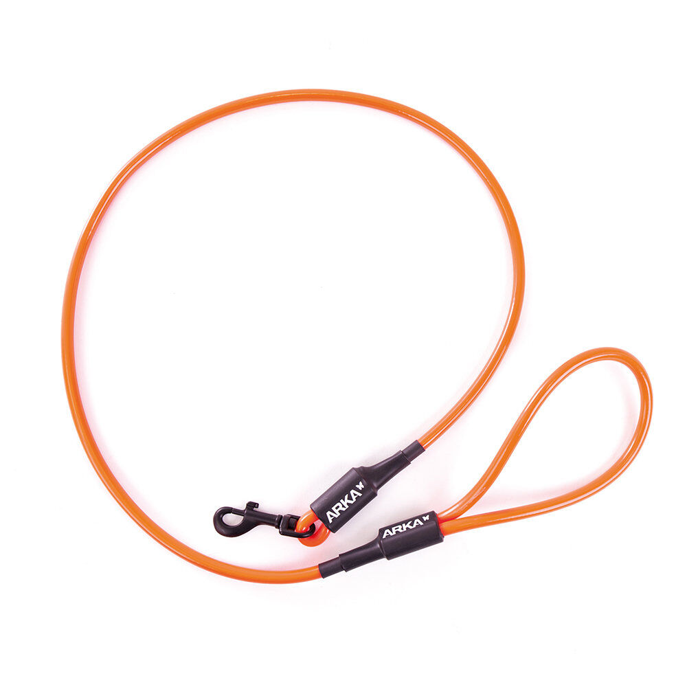 Arka - Laisse Ronde Fluo 120cm pour Chiens - Orange Image num&eacute;ro 2