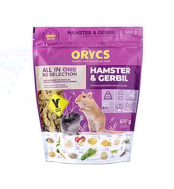 Orycs - Aliment Complet pour Hamster et Gerbille - 600g