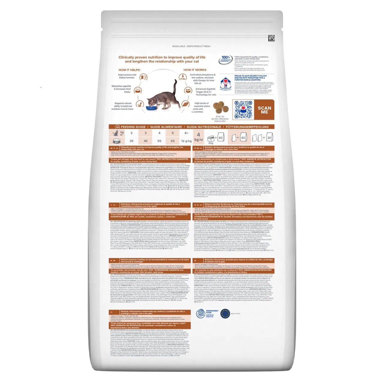 Hill's - Croquettes Prescription Diet K/D Kidney Care au Poulet pour Chats - 3Kg Image num&eacute;ro 2