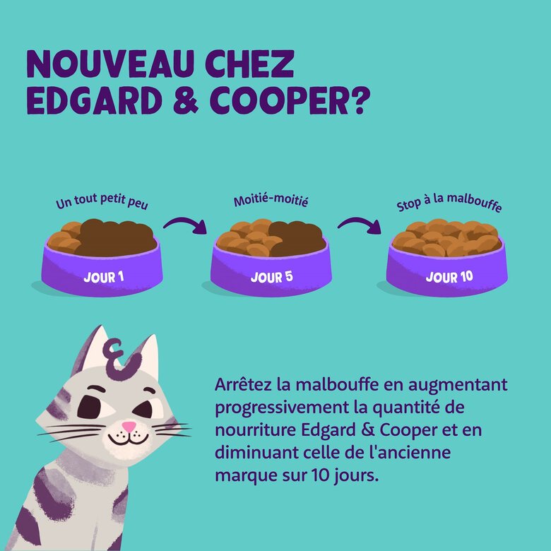 Edgard & Cooper - Croquettes à la Dinde et au Poulet pour Chat Senior - 2Kg Image numéro 6 Edgard & Cooper - Croquettes à la Dinde et au Poulet pour Chat Senior - 2Kg Image numéro 6