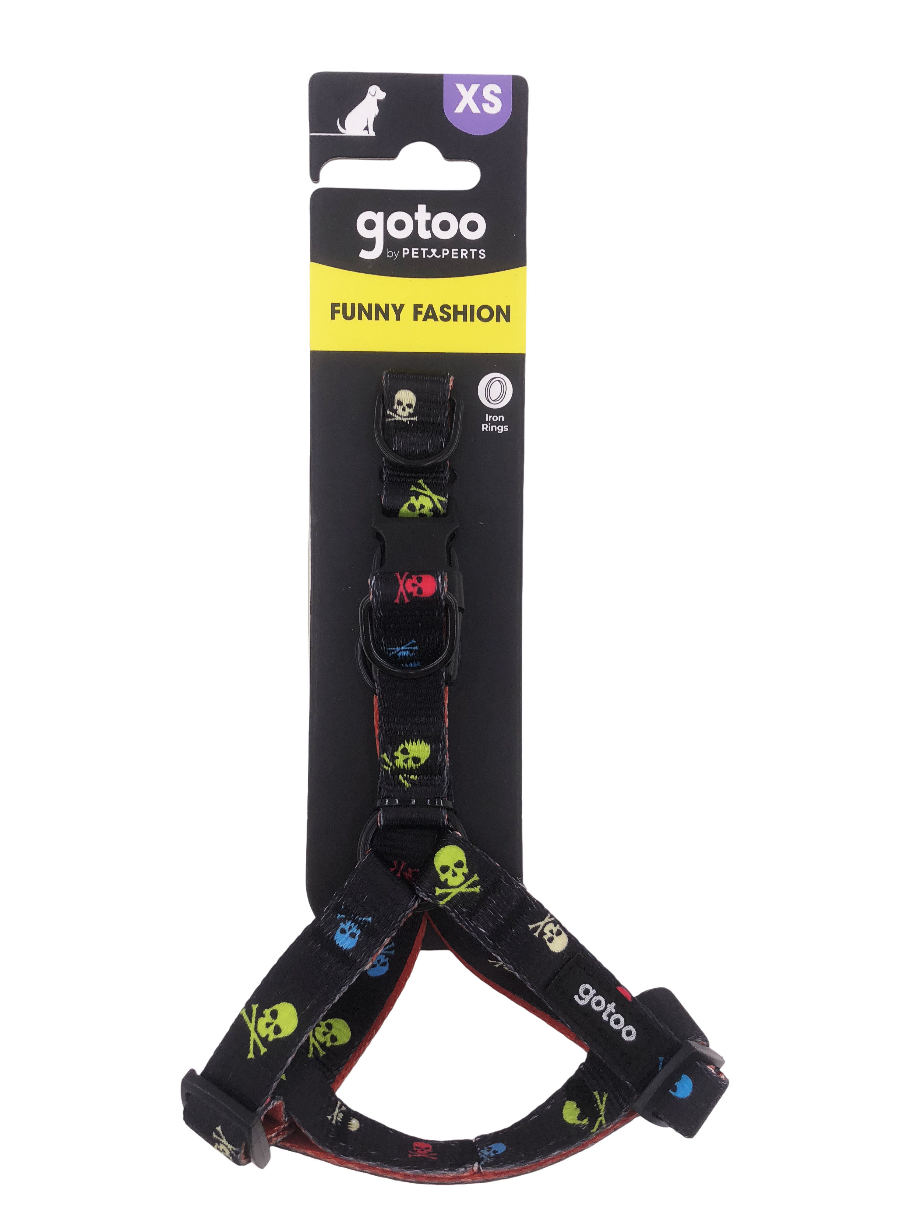 Gotoo - Harnais &agrave; Motif de Cr&acirc;nes Gris pour Chien - XS Image num&eacute;ro 5