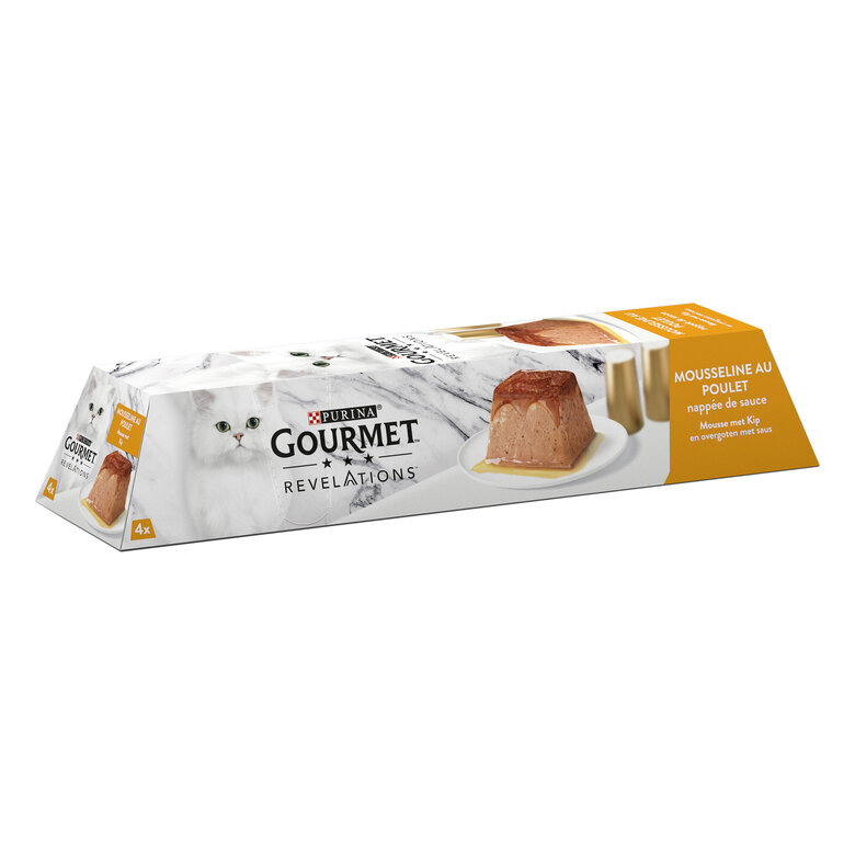 GOURMET - Repas REVELATIONS Mousseline Poulet nappée de sauce pour Chats - 4X57g Image numéro 2 GOURMET - Repas REVELATIONS Mousseline Poulet nappée de sauce pour Chats - 4X57g Image numéro 2