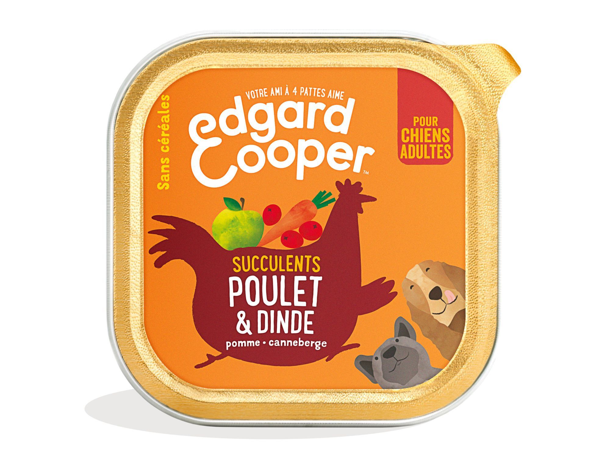 Edgard & Cooper - Barquette au Poulet et &agrave; la Dinde pour Chien - 300g Image num&eacute;ro 1