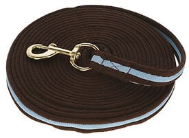 Covalliero - Longe de Travail Brun/Bleu Clair pour Cheval - 8m