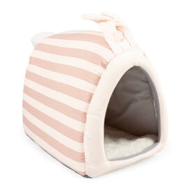 Duvoplus - Striped Maison Lapin en Peluche - 23x32x30cm