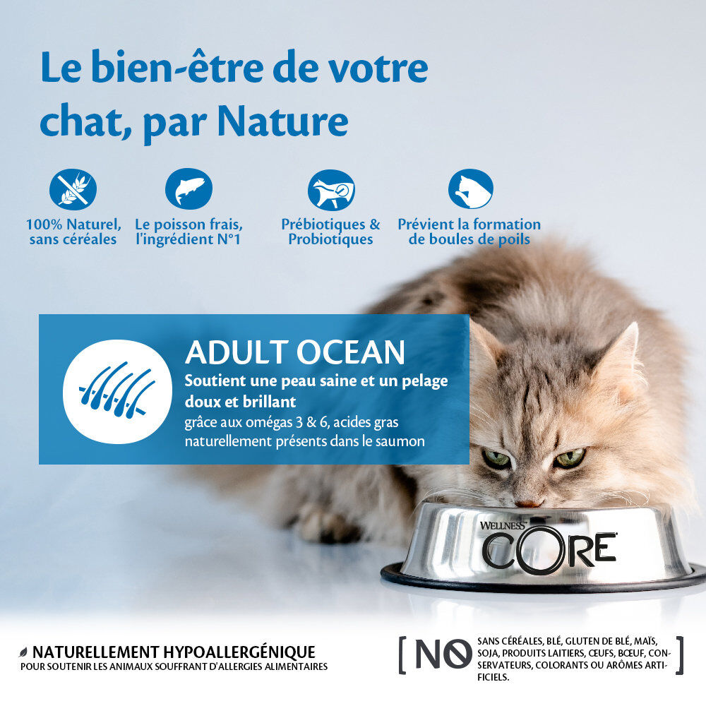 Wellness CORE - Croquettes Oc&eacute;an Saumon et Thon pour Chat - 1,75Kg Image num&eacute;ro 2