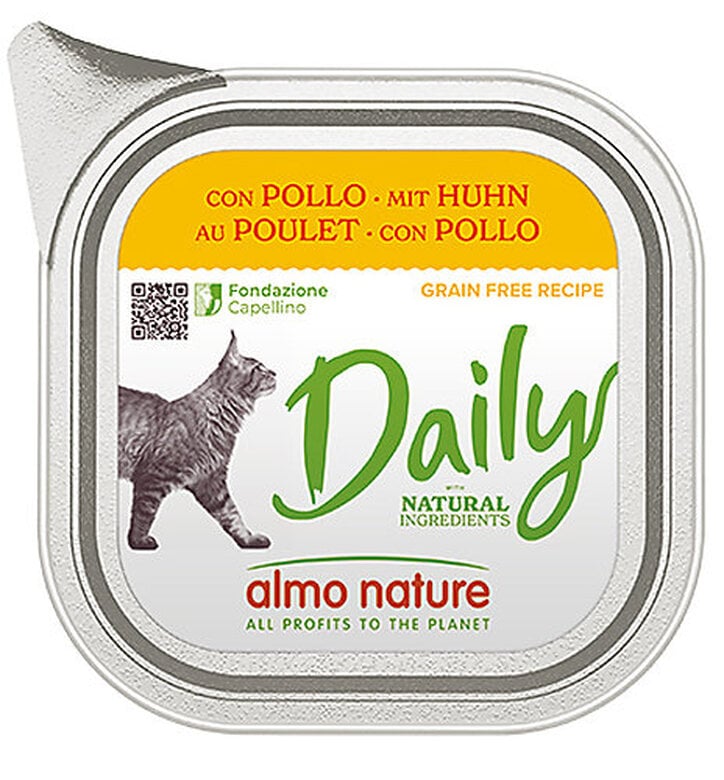Almo Nature - Pâtée Dailygrain Free Poulet - 100g Image numéro 1 Almo Nature - Pâtée Dailygrain Free Poulet - 100g Image numéro 1
