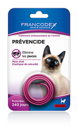 Francodex - Collier Prévencide Élimine les Puces pour Chat - Rose