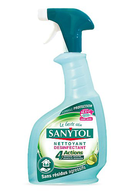 Sanytol - Spray Nettoyant Désinfectant Protection 4 Actions pour Habitat - 500ml