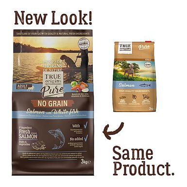 True Origins Pure - Croquettes au Saumon sans Céréales pour Chien Adulte