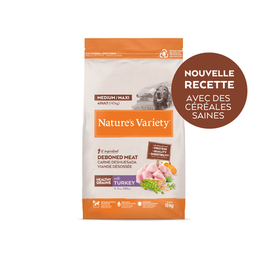 Nature's Variety - Croquettes Healthy Grains Adulte Dinde Pour Chiens - 10kg