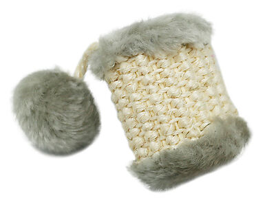 Animalis - Jouet Tambour Sisal Gris pour Chat - 12,5cm