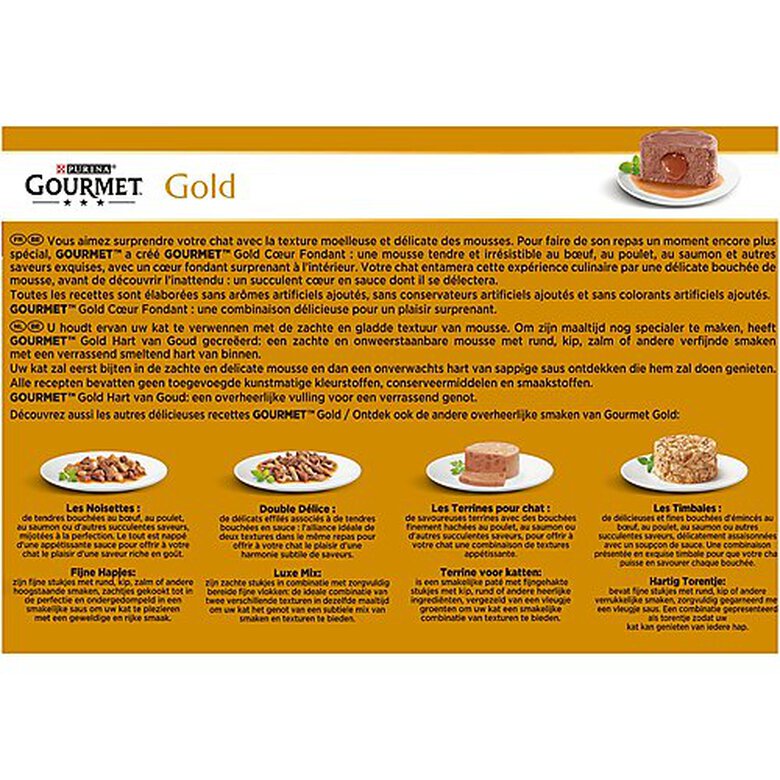 Gourmet - Boîte Gold Cœur Fondant pour Chat - 12x85g image number null