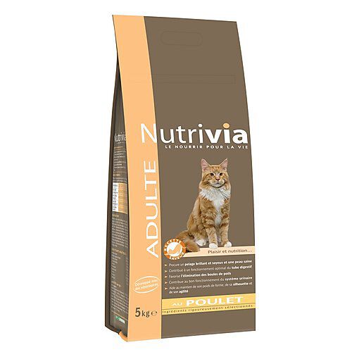 Nutrivia - Croquettes au Poulet pour Chat Adulte - 5Kg Image num&eacute;ro 1