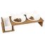 Duvoplus - Ecuelle Double Dinner Blanc et Bois pour Chat - 41,5cm Indicateur image numéro 3
