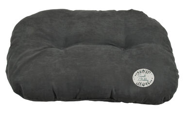 Bobby - Coussin Mousse Poilu Bicolor Noir pour Chiens