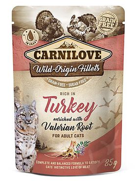 Carnilove - Sachet Fraîcheur Valeriane Adulte à la Dinde pour Chats - 85g