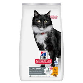 Hill's Science Plan - Mature Adult Sterilised Cat Croquettes Pour Chat Ag&eacute; St&eacute;rilis&eacute; Au Poulet - 3kg
