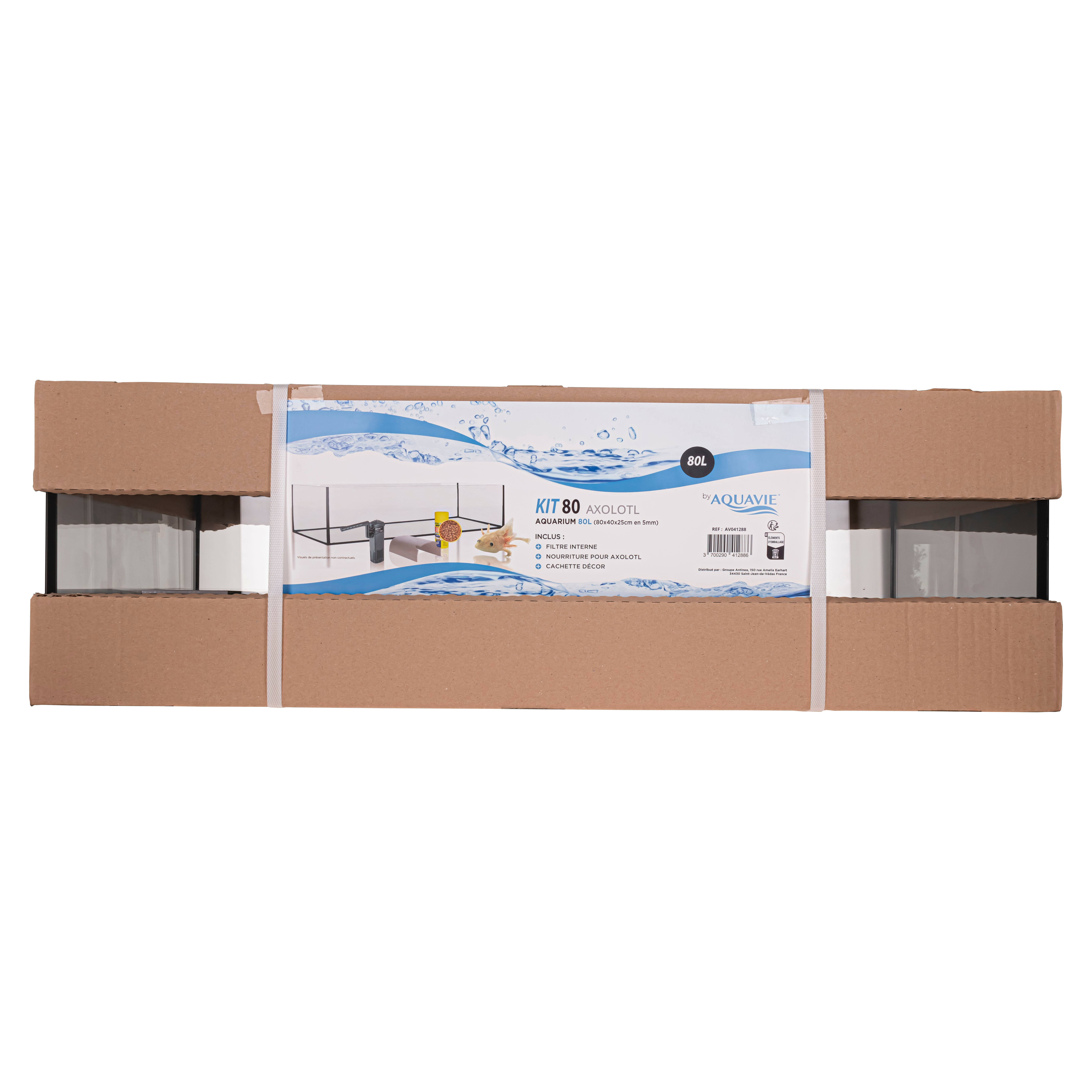 Aquavie - Kit de D&eacute;marrage Axolotl 80 - 80x40x25cm Image num&eacute;ro 1