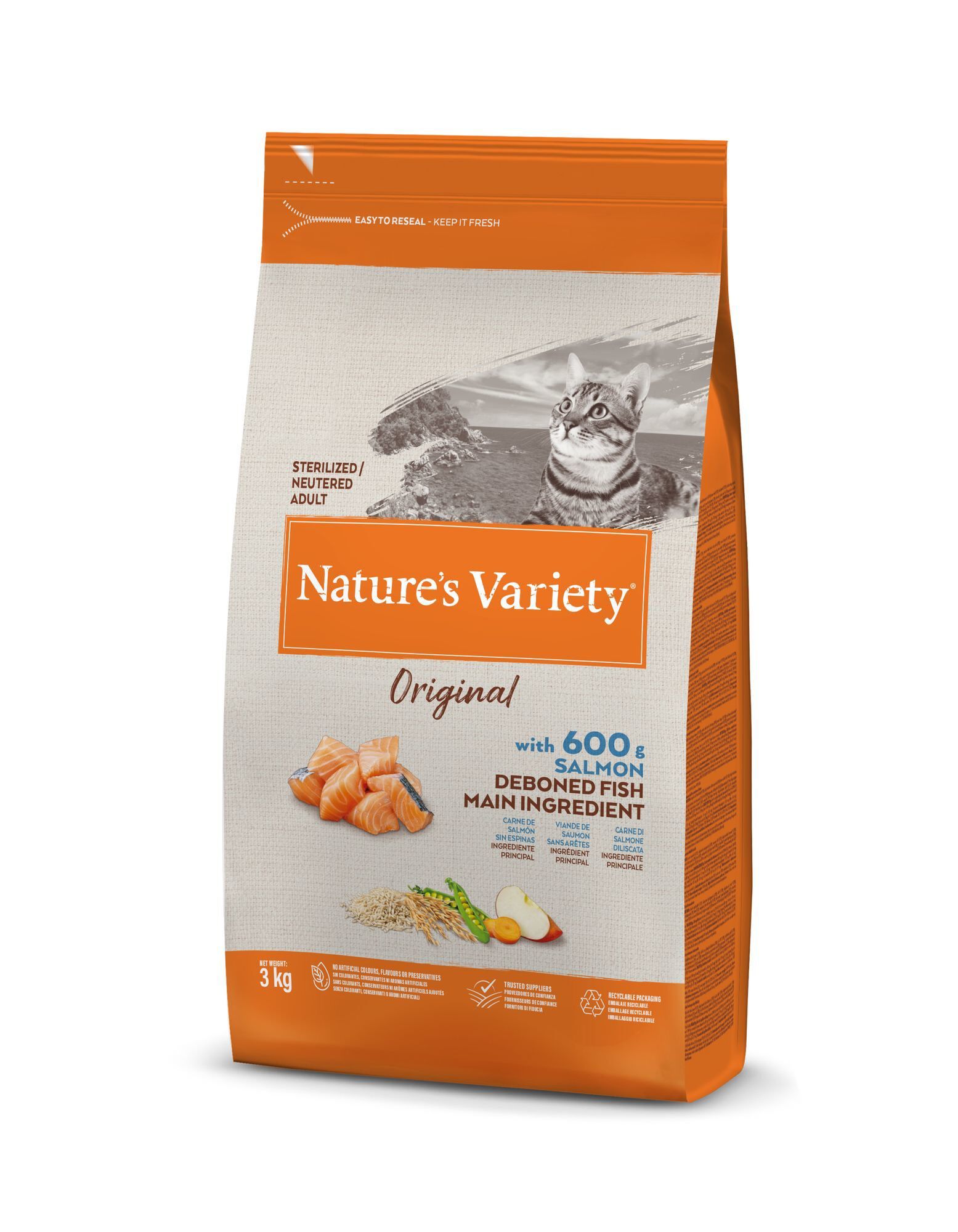 Nature's Variety - Croquettes Original Sterilized au Saumon pour Chat - 3Kg Image num&eacute;ro 1