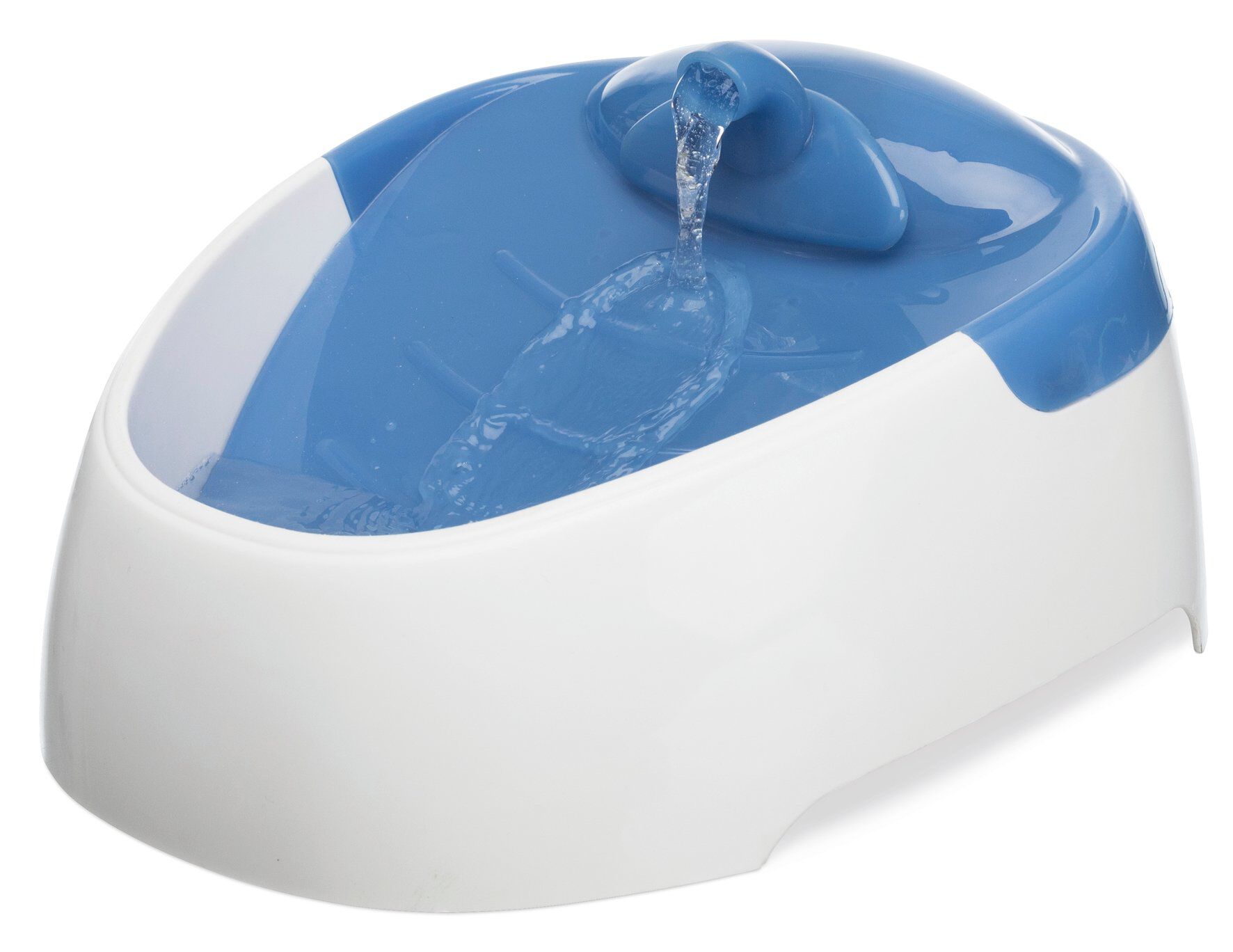 Fontaine Duo Stream en Plastique - Blanc/Bleu - 1 L/20 x 12 x 23 cm Image num&eacute;ro 1