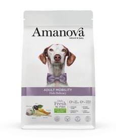 Amanova - Croquettes Adult Mobility au Poisson pour Chiens - 10Kg Amanova - Croquettes Adult Mobility au Poisson pour Chiens - 10Kg