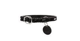 Hunter - Collier de Dressage en Cuir de Bœuf Noir pour Chiens