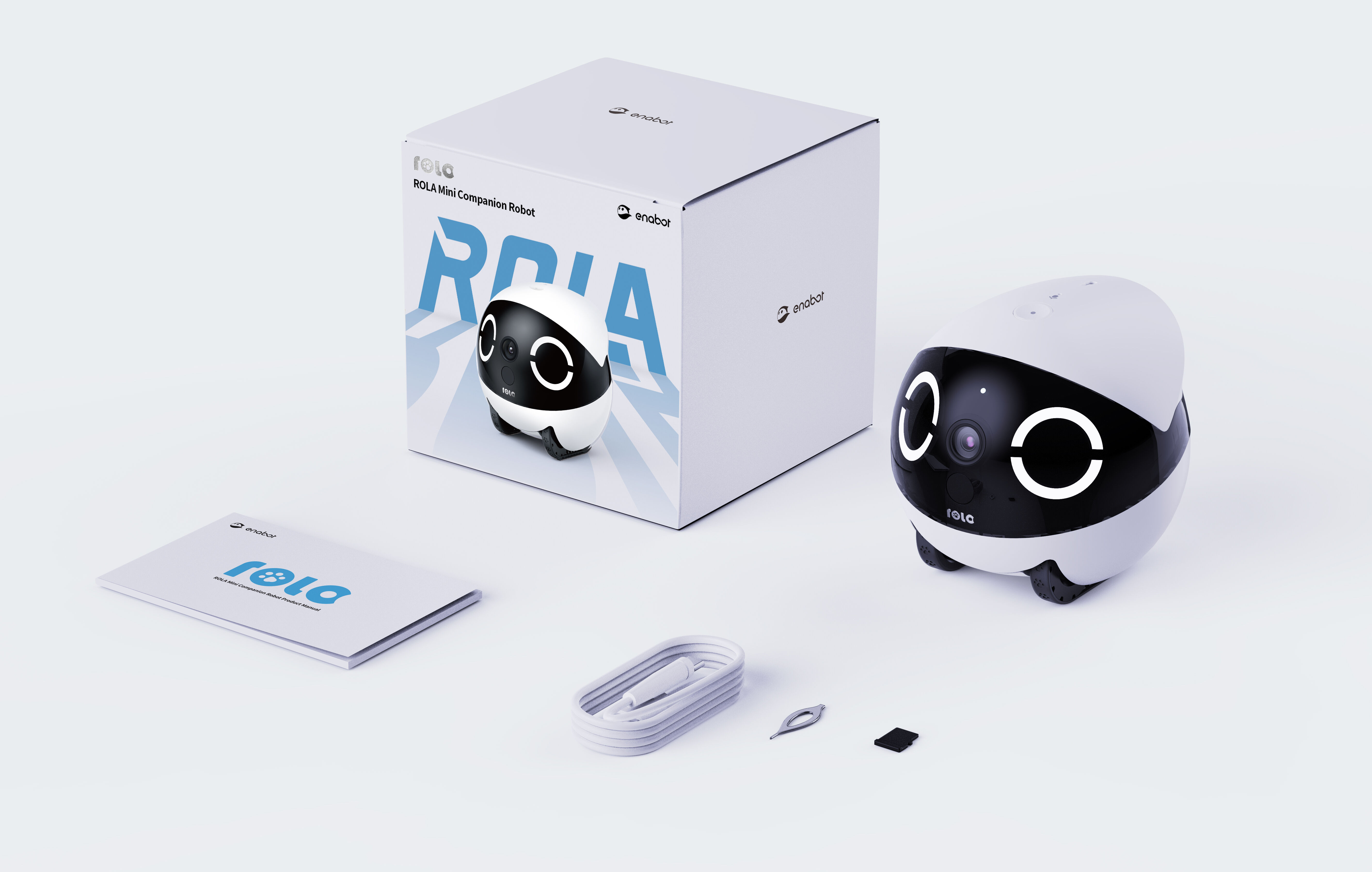 Enabot - Mini Cam&eacute;ra Robotique EBO ROLA 2K pour Chiens et Chats - x1 Image num&eacute;ro 6