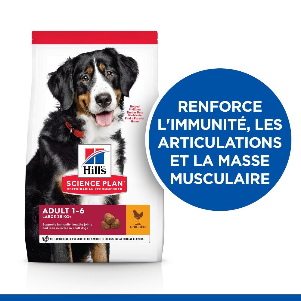 Hill's Science Plan - Adult Croquettes Pour Grand Chien Au Poulet  - 18kg Image num&eacute;ro 4