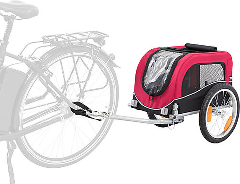 Trixie - Roulotte de vélo, S: 53 × 60 × 60/117 cm, noir/rouge image number null