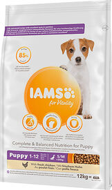 Iams - Croquettes pour Vitalité Au poulet frais Pour Chiot Petite et Moyenne Race