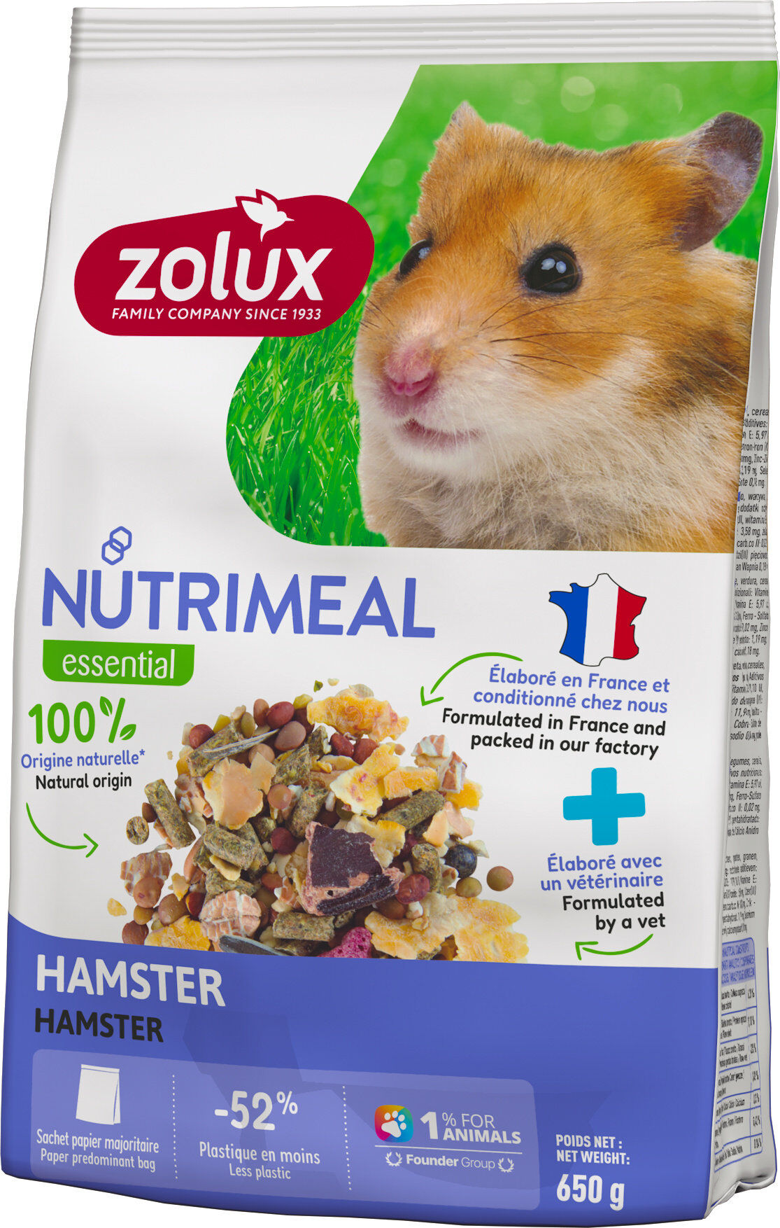 Zolux - M&eacute;lange Aliment Nutrimeal Pour Hamster - 650g Image num&eacute;ro 1