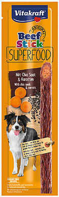 Vitakraft - Bâtonnet Beef-Stick Superfood Carotte et Chia pour Chien - 25g