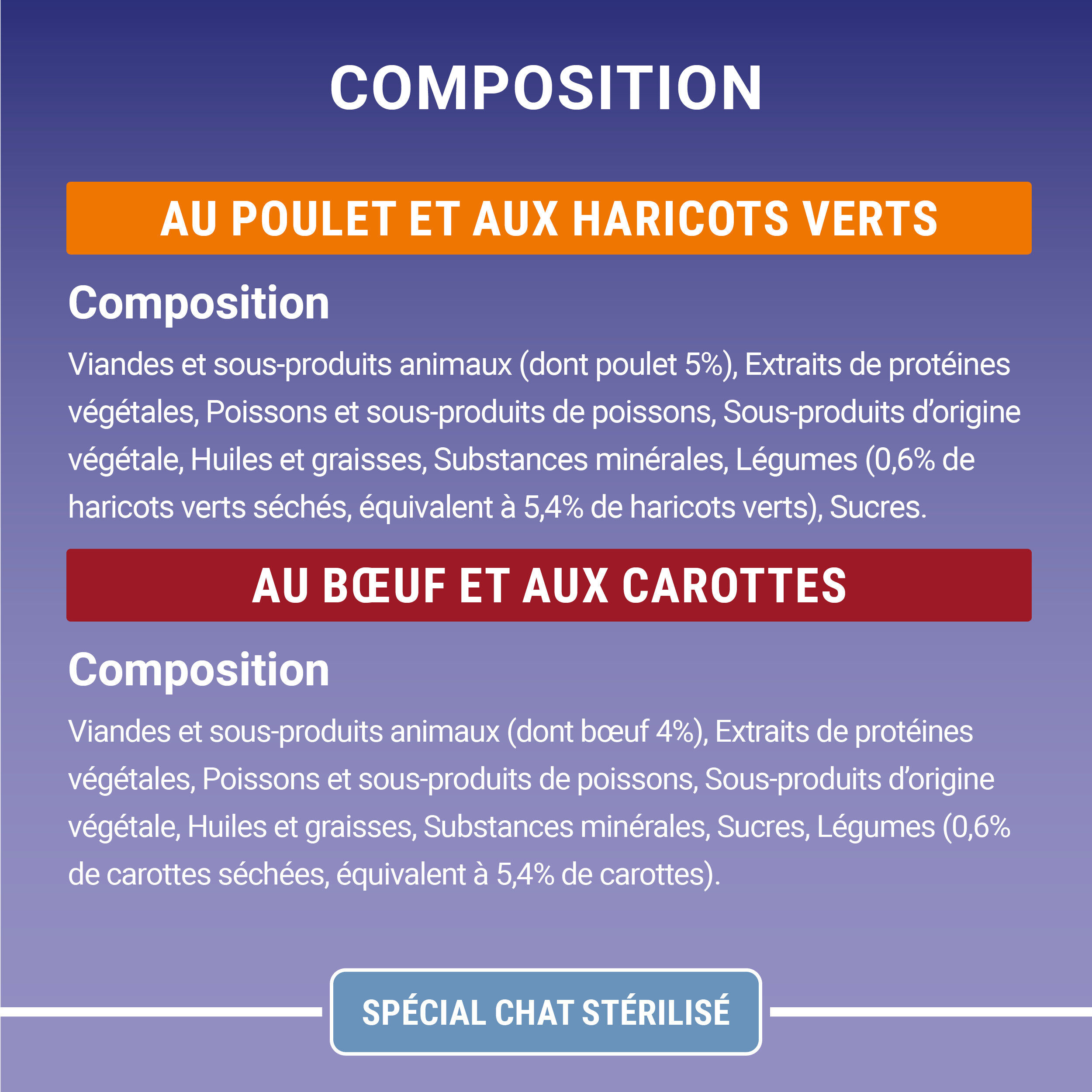 PURINA ONE - Sachets fra&icirc;cheurs Poulet et Boeuf pour Chats St&eacute;rilis&eacute;s - 4x85g Image num&eacute;ro 3