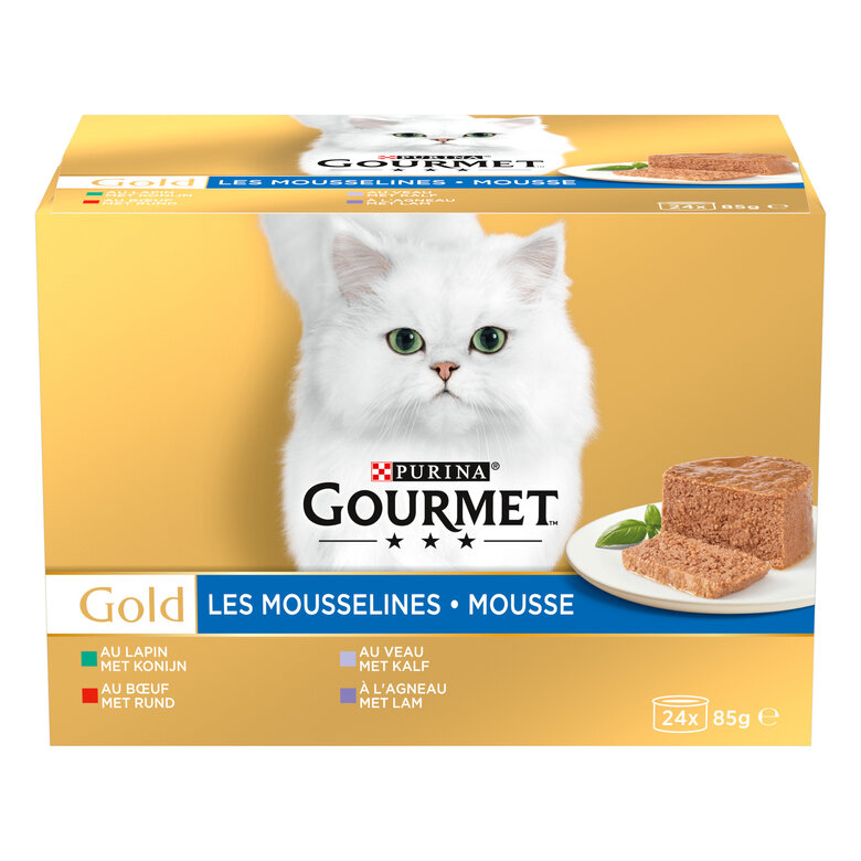 GOURMET - Boîtes GOLD Les Mousselines pour chat adulte - 24x85g image number null