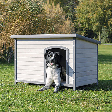 Trixie - natura niche pour chiens Classic à toit plat gris - L 116 x 82 x 79 cm