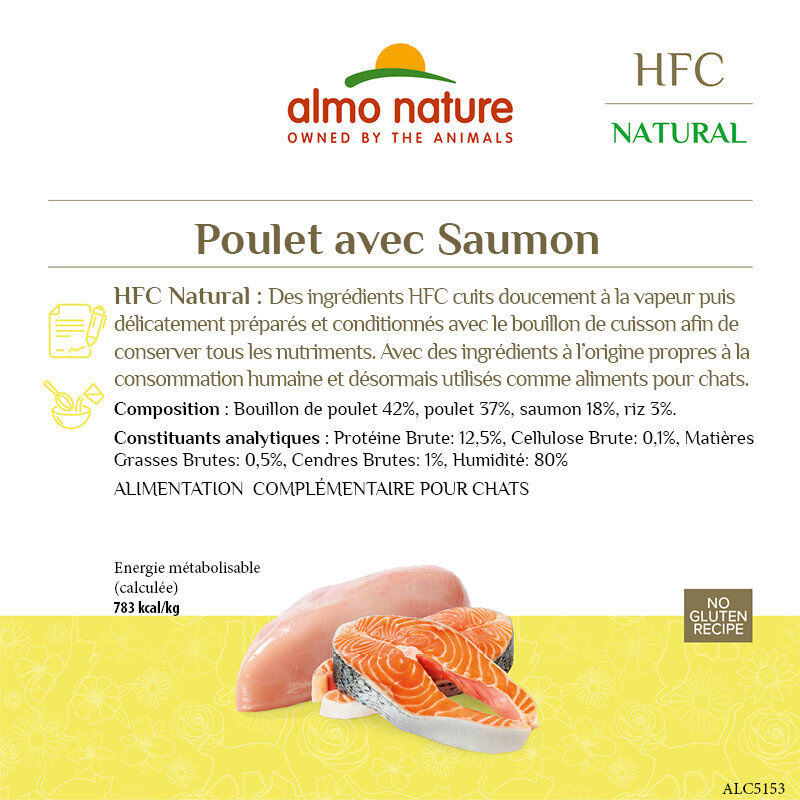 Almo Nature - P&acirc;t&eacute;e Hfc Natural Poulet Et Saumon - 280g Image num&eacute;ro 3