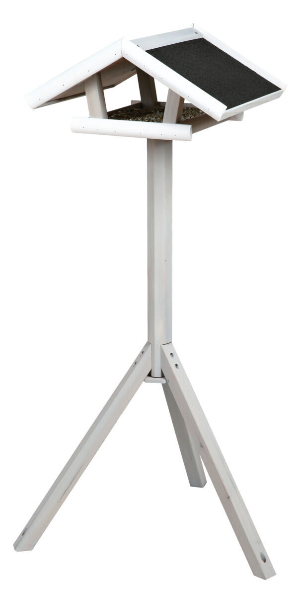 Trixie - natura mangeoire oiseaux avec pied en pin  gris/blanc - 46x22x44 cm Image num&eacute;ro 1