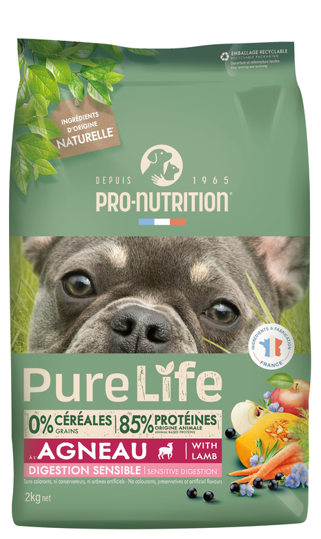 Pro-Nutrition - Croquettes Pure Life Chien Sensible Agneau - 2kg image number null