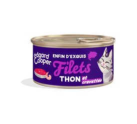 Edgard & Cooper - Filets de Thon et Crevettes pour Chat - 70g