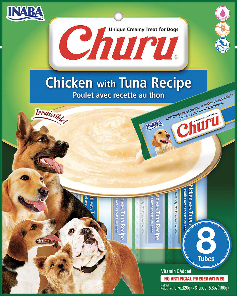 Inaba - Friandises Churu Poulet avec Recette au Thon pour chiens - 8x20g Image num&eacute;ro 1