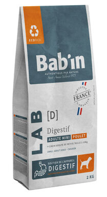 Bab'in - Croquettes Vétérinaires LAB Digestion pour Chien Mini