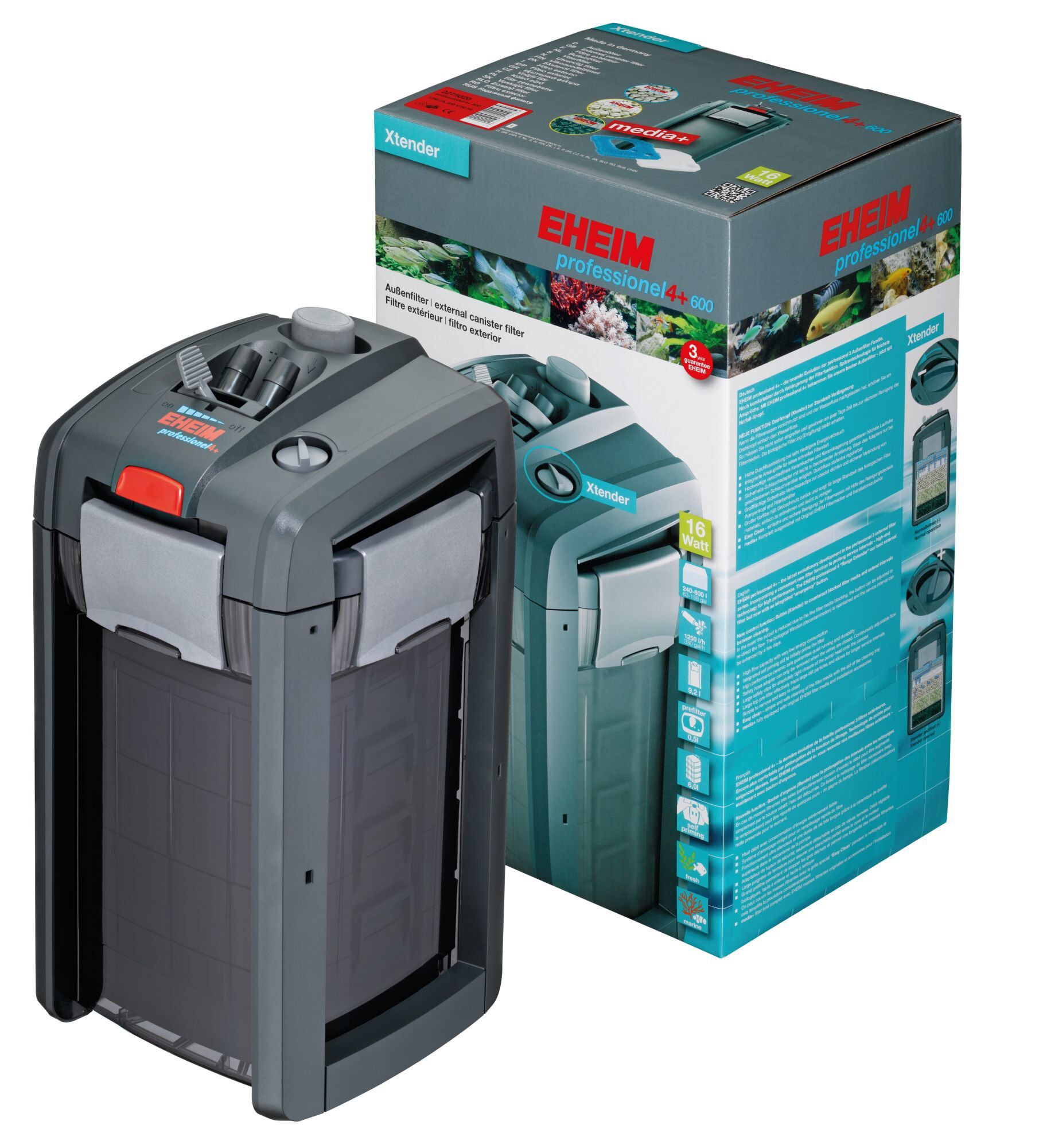 Eheim - Filtre Ext&eacute;rieur Professionnel 4+ 600 pour Aquarium - 16W Image num&eacute;ro 1