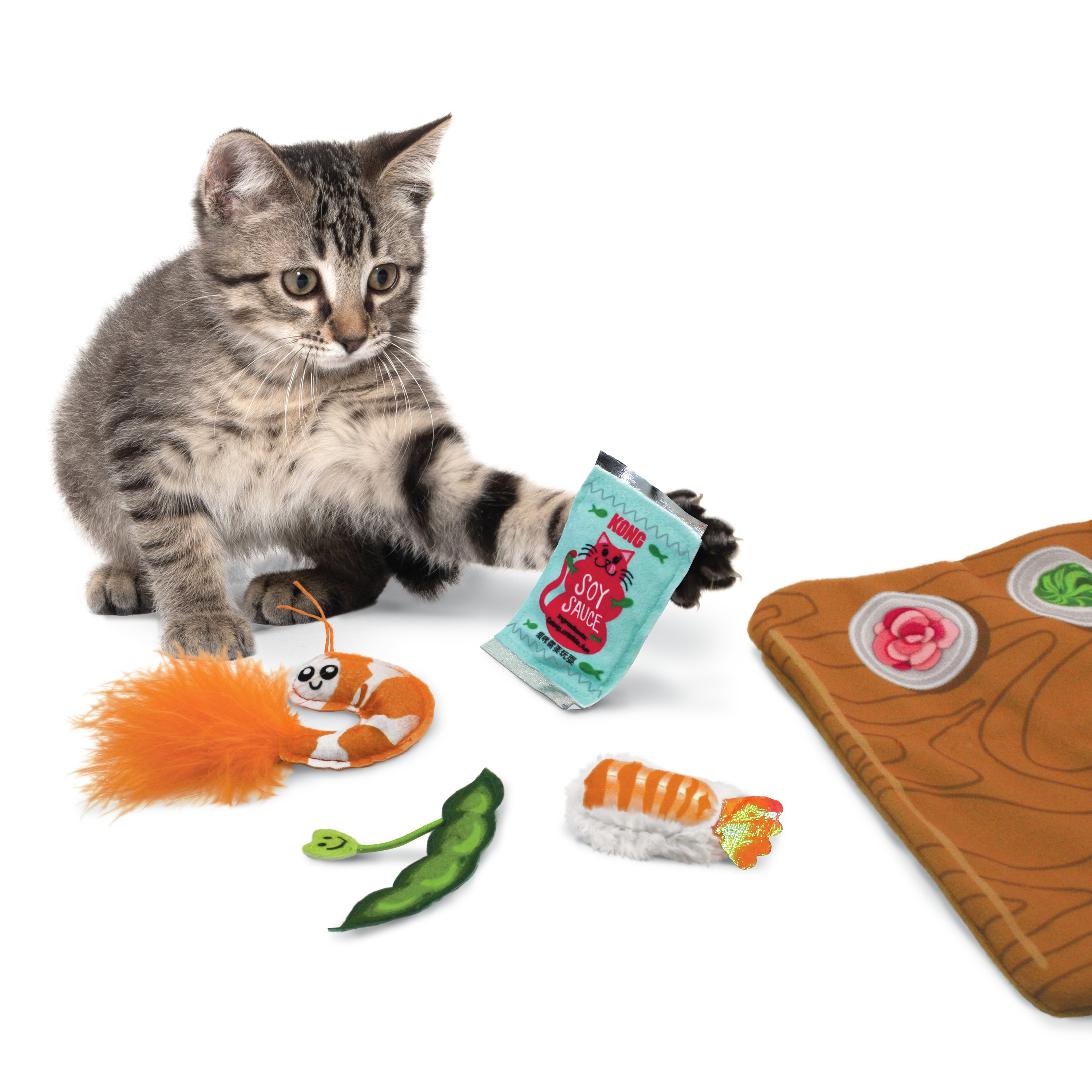 KONG - Jouet 5 en 1 Pull-A-Partz Sushi pour Chats Image num&eacute;ro 3