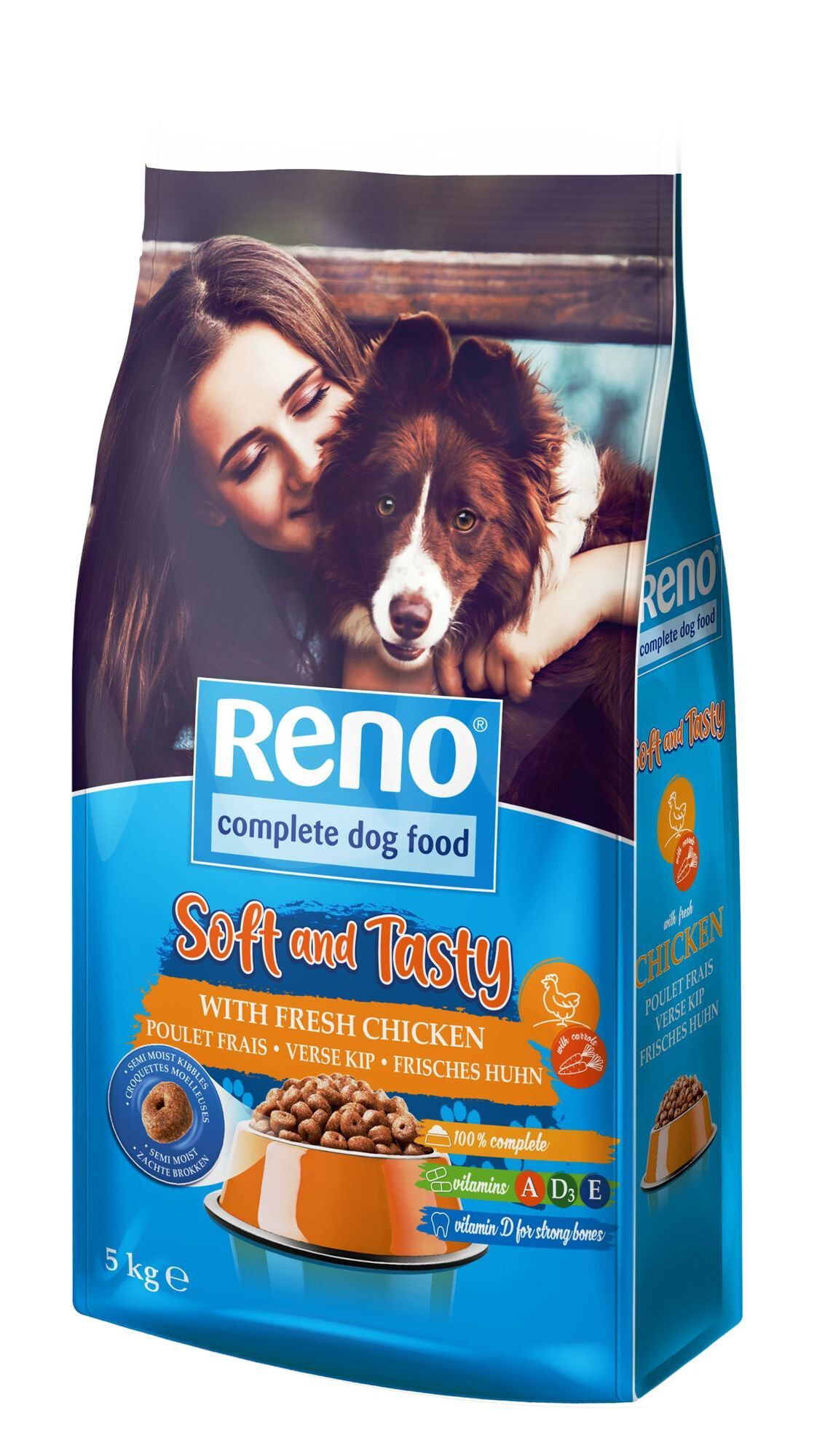 Reno - Croquettes Moelleuses toutes Races au Poulet pour Chien - 5Kg Image num&eacute;ro 1