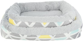 Trixie - Coussin douillet Sunny, en peluche, multicolore/gris