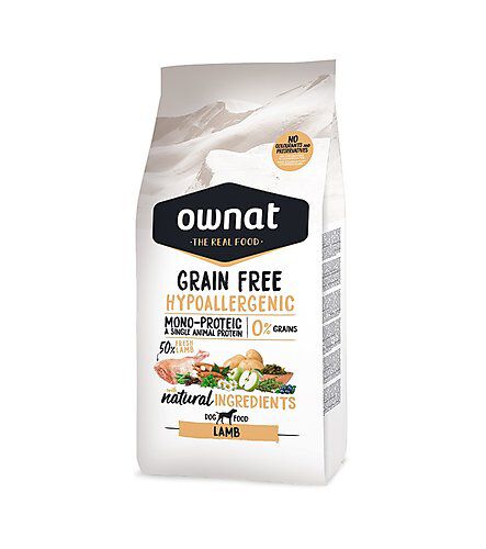 Ownat - Croquettes Grain Free Hypoallergenic Agneau pour Chiens - 12Kg Image num&eacute;ro 1