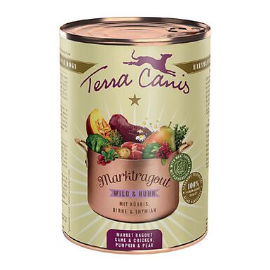 Terra Canis - Aliment Naturel Poulet Gibier Potiron et Poire pour Chiens - 385g